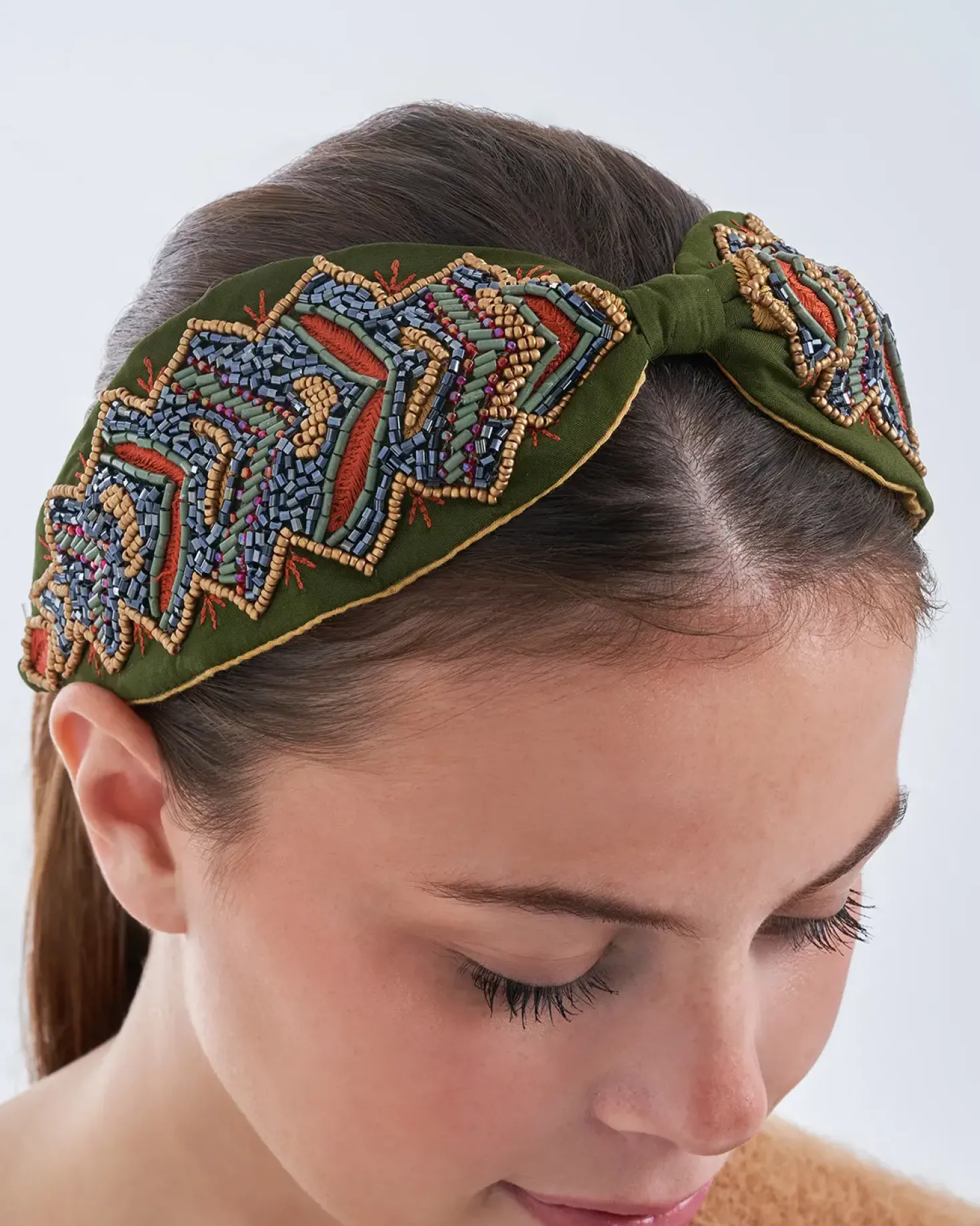 Serre-tête - Green Beads